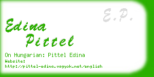 edina pittel business card